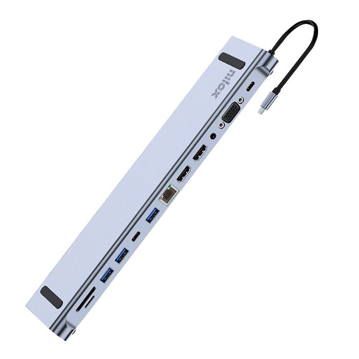 Station d'accueil - nilox - nxdsusbc07 - usb type c - gris