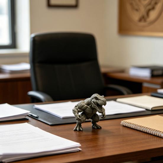 Muscular Dinosaur Figurine, 3D Printed Dino Muscle Statue for Desktop, Shelf, Office Home Decor, Collectible Gifts for Dinosaur Lovers