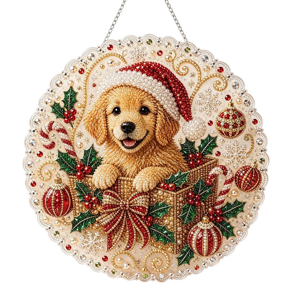 2D Acrylic Christmas Pendant Ornament for Holiday Decor