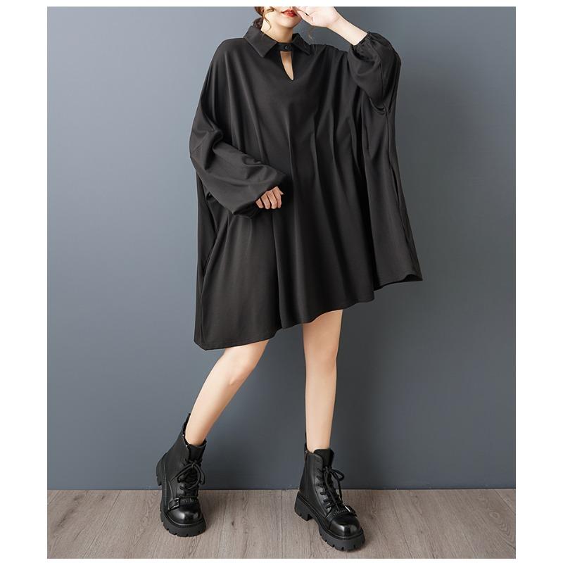 DIMANAF Spring Autumn Plus Size Women Blouse Shirt Black Fashion Lady Tops Long Sleeve Loose Casual New