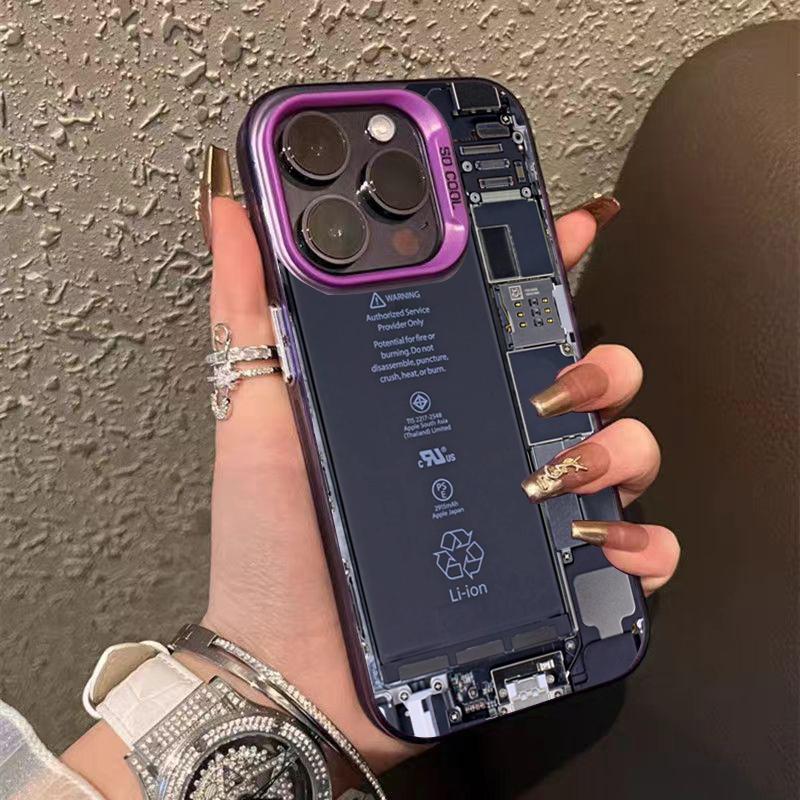 Cyber-Leiterplatten-Handyhülle Für iPhone 16 15 14 13 12 11 Pro Max XS X XR 7 8 Plus Mini SE 2020 2022 Stoßfest Funda