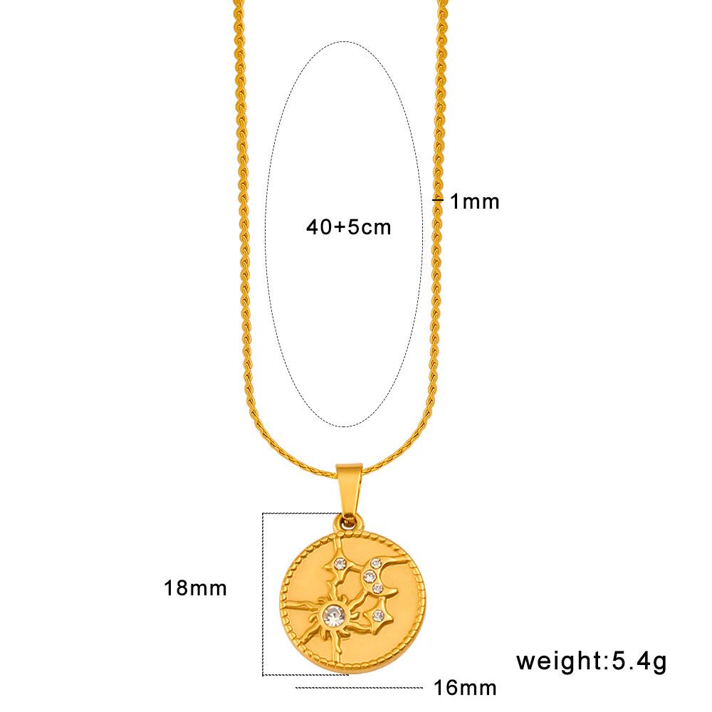 Lux Zirconia Constellation Pendant Earrings & Necklace | 18K Gold & Titanium Steel