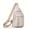 Multifunctional Retro Chic PU Soft Leather Crossbody Bag Multiple Zippered Pockets Versatile for Leisure and Sports