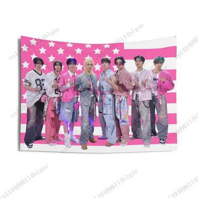 K-pop Idolová Skupina Tapiserie Idolová Skupina Nástěnná Tapiserie Popová Hvězda Nástěnné Umění K-pop Skupina Dekorace do Pokoje Idolová Skupina Nástěnná Tapiserie