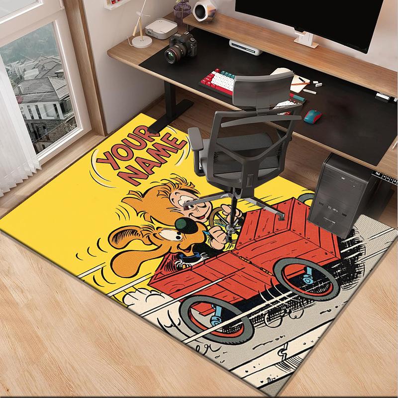 Custom NameDog Boule Carpet, Indoor Rug, Chair Rug, Living Rooms, Doormat Made From Polyester Home Decor Birthday Christmas Gifts