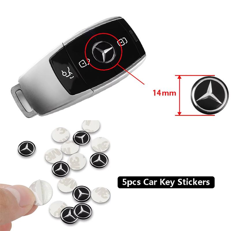 CRH1 For Mercedes Benz AMG  W205 C300 W203 W206 W108 W124 W126 W140 W168 W169 Car Remote Key Sticker Aluminum Emblem Decoration Decal