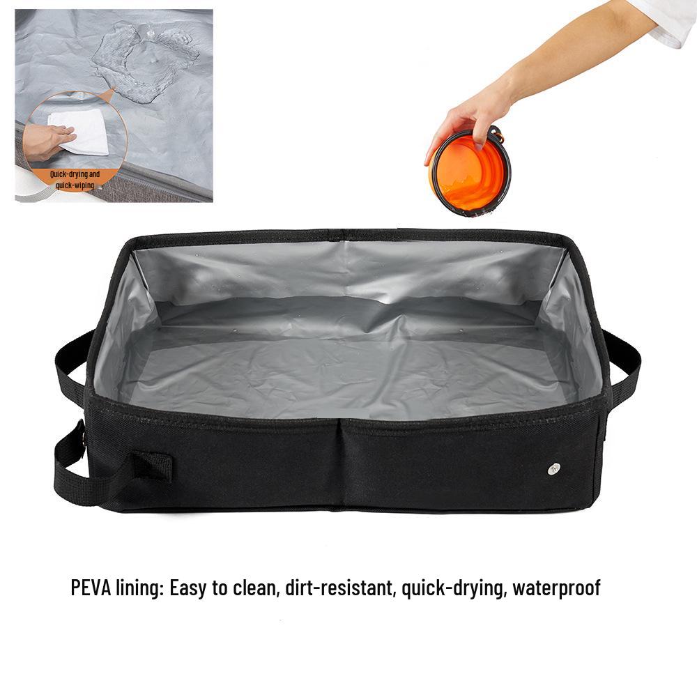 Tragbare wasserdichte Katzentoilette: Faltbare Reise- und Outdoor-Katzenklo-Tasche
