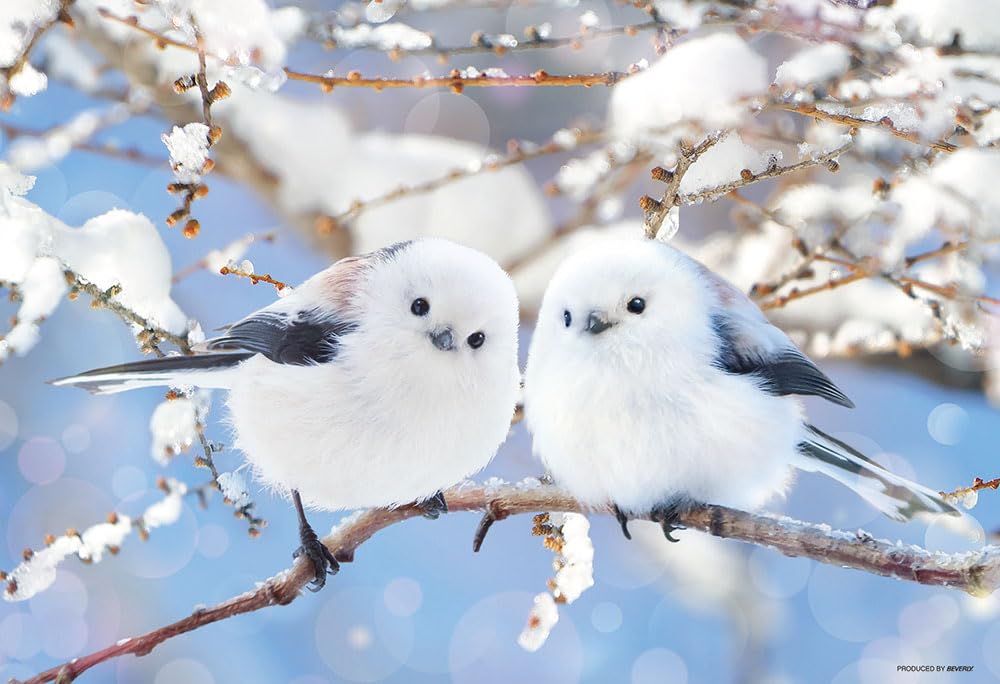 

[Made in Japan] Beverly 300-Piece Jigsaw Puzzle: Fluffy Long-tailed Tit (26 x 38 cm) 300-101