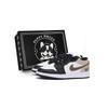 Air Jordan 1 Vintage Basketball Shoes Men's Low Top Black/Brown 553558-131(Team85-S-BOX-A)
