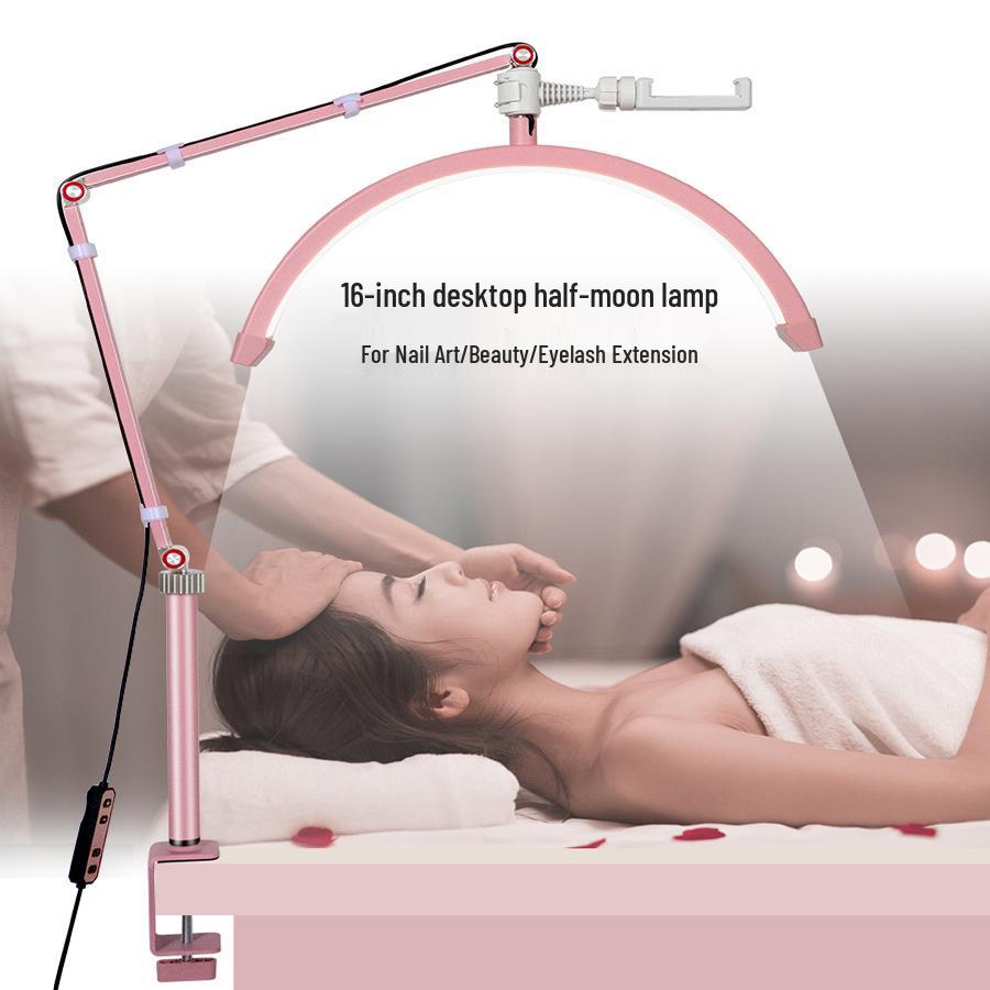 16" U-Shaped Cantilever Desk Lamp, 20W for Nail Art, Eyelash, Eyebrow, Tattoo & Beauty Lighting