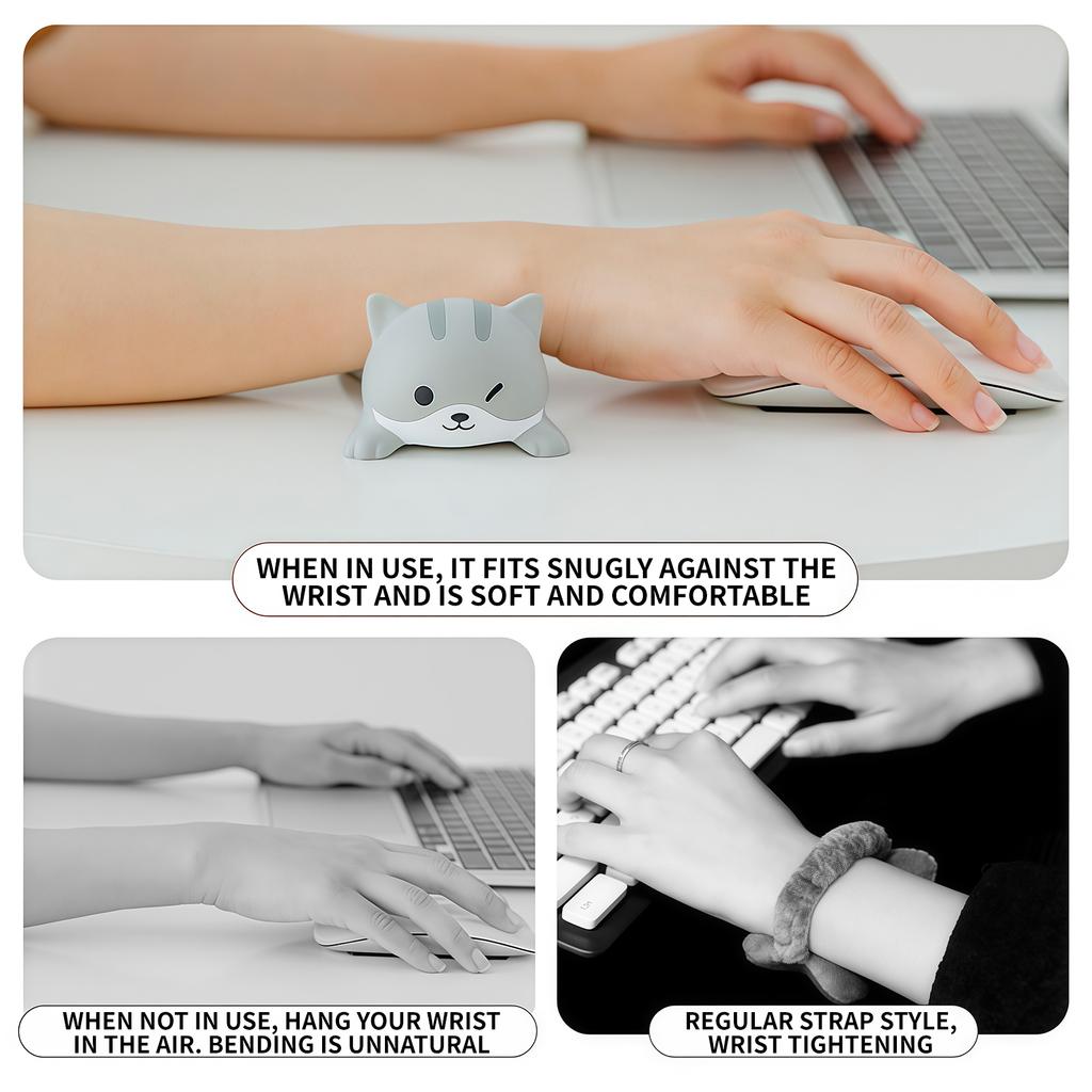 Decompression mouse pad wrist support pad, women's wrist pad, cute cartoon office desk pad, wrist rest, hand rest, hand pillow