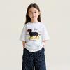 Girls' Summer Cartoon Print Cotton T-Shirt