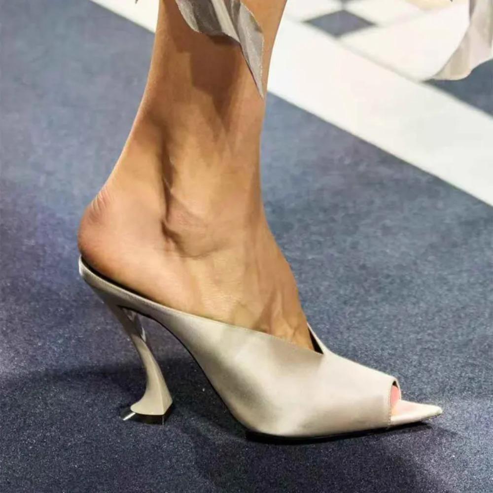 Women Summer Pointed Toe Strange Heels
