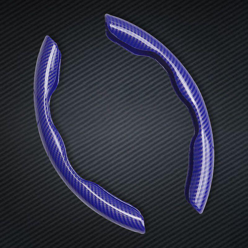 Car Steering Wheel Cover Carbon Fiber Pattern Ultra-Thin Non-Slip Four-Season Universal Handle Cover D-Type Sweat-Absorbent Interior Car Accessories