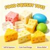 Yellow Squishy Square Cheese Squeeze Toys Slow Rebound Stress Relief Sensory Toy Soft Butter Cheese Stress Ball Stress Reliever