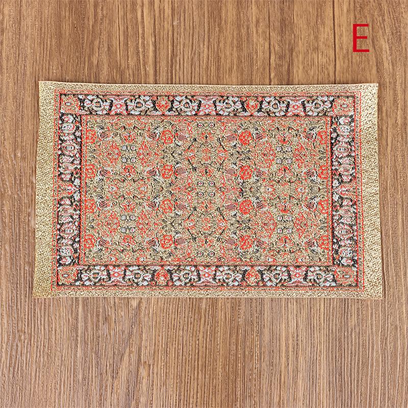 1:12 Dollhouse Miniature Floor Rug Mat Woven Cover Carpet Model Home Decor Toy