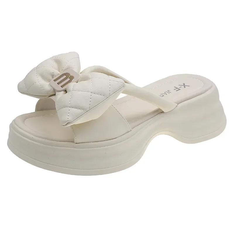 Fashion Summer New Fashion Women Shoes Slippers Comfortable Platform Shoe High Heels Leisure Flower Outdoor Beach Slipper Women
