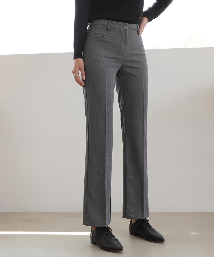 Ppaeppae Semi-High Slim Bootcut Slacks