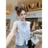 Women's French Chic Sleeveless Lace Blouse