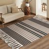 Striped Cotton Linen Rugs with Tassels for Living Room Bedroom Carpets Door Floor Mats Bedside Area Rugs Entramce Doormats