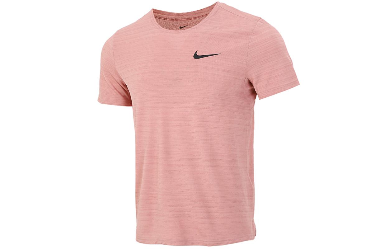 Nike T Shirts Men s Pink Crew Neck Moderate Straight Fit CZ1220-685 S