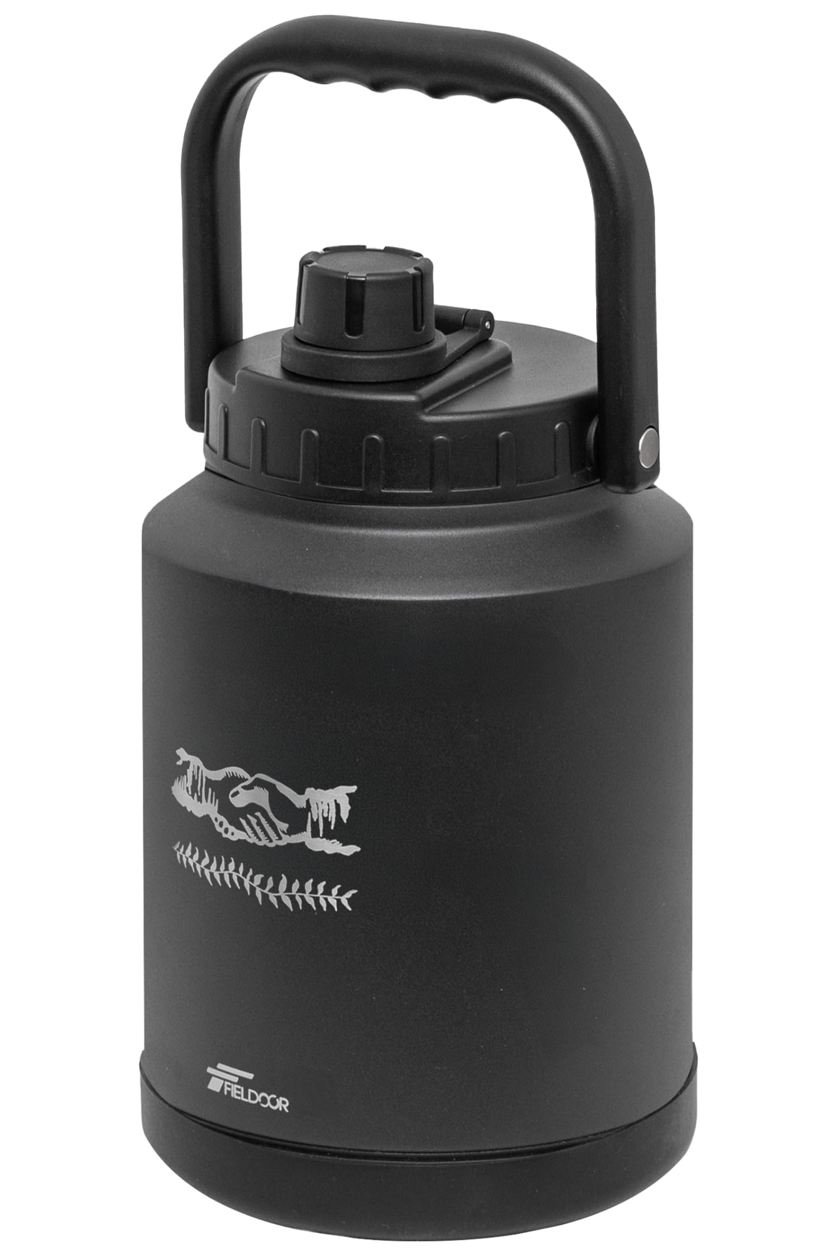 

FIELDOOR Northern Cooler Ice Small Ice Ice Ice Water Camping Ice Outdoor Ice Wide Large Stainless Vacuum Keeps Ice Easy to Mug Cools Growler Bottle, чёрный