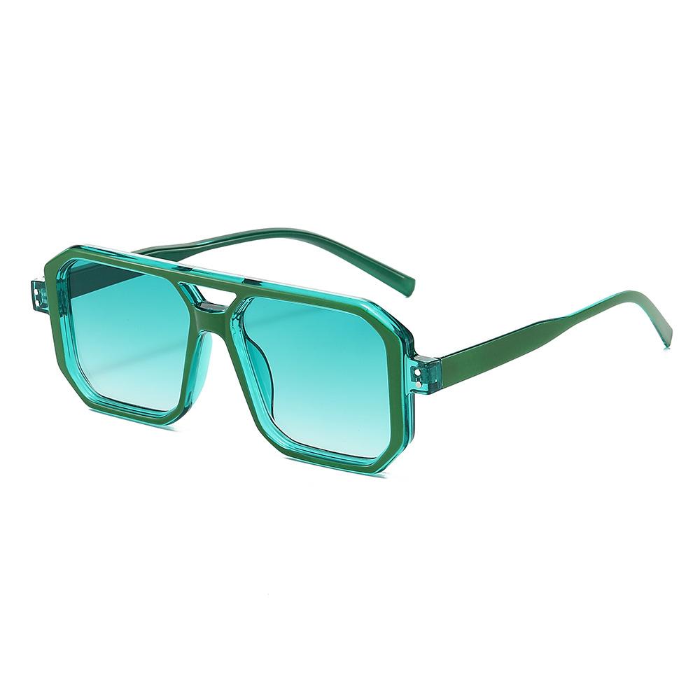 Candy Color Sunglasses Unisex Double Beam Sun Glasses Anti-UV Spectacles Personality Square Eyeglasses Simplity Goggles