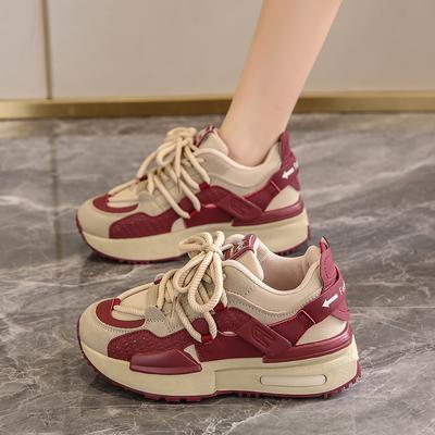Nouvelles baskets pour femmes à lacets chaussures décontractées à la mode pour femmes chaussures à plateforme confortables pour femmes vulcanisées Zapatillas Mujer