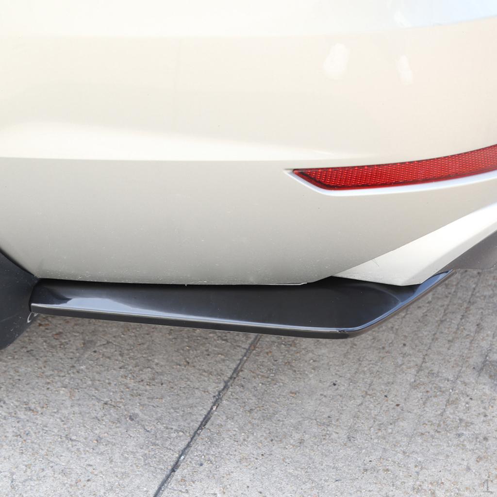 

2 Pieces Car Rear Bumper Lip Skirt Splitter Body Spoiler Black