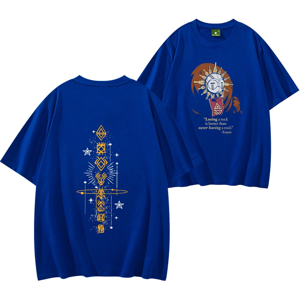 Koszulka Esquie Clair Obscur Expedition 33 Koszulka graficzna Expedition 33 Zabawna koszulka Whooo Wheee Koszulka estetyczna inspirowana anime grą