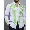 Men's Shirts, Button Down Shirts, Casual Shirts, Spring and Summer, Printed Long Sleeves Tops Fashion Comfortable Men Clothing