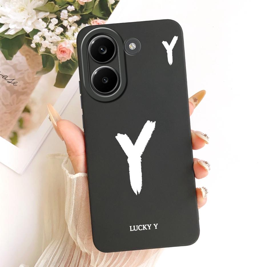 For Xiaomi Redmi Turbo 5 Max Case Luxury Lucky Letters Cover Soft TPU Matte Phone Case For Redmi Turbo 5 Turbo5 Max Fundas Coque