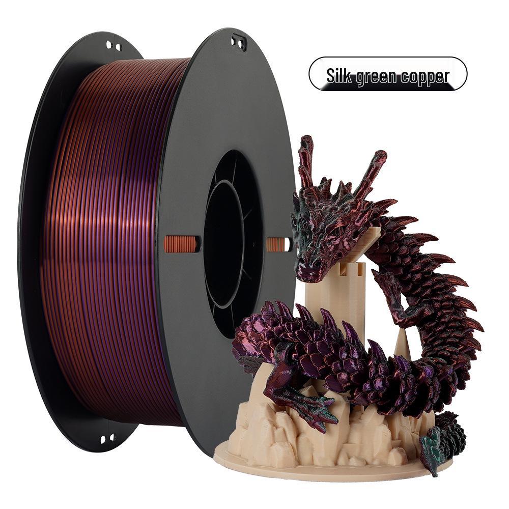 Filamento para Impressão 3D PLA Bicolor Ornamento de Dragão, 1KG - Acabamento Seda