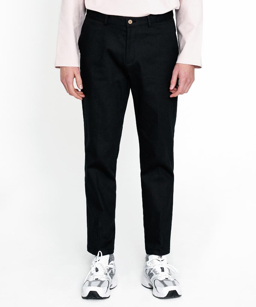 TRIP LE SENS Light Twill Cotton Slim Pants _Black