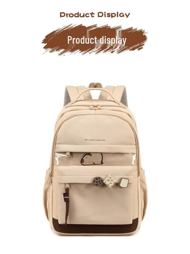 Minimalistischer Rucksack im japanischen Stil für Schülerinnen - Große Kapazität, hochwertiges Design für Mittel- und Oberstufenschülerinnen