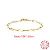 Effie Queen 925 Sterling Silver Paperclip Chain Choker Unisex Adjustable Paper Clip Chain Necklace High Quality DIY Jewelry SC89