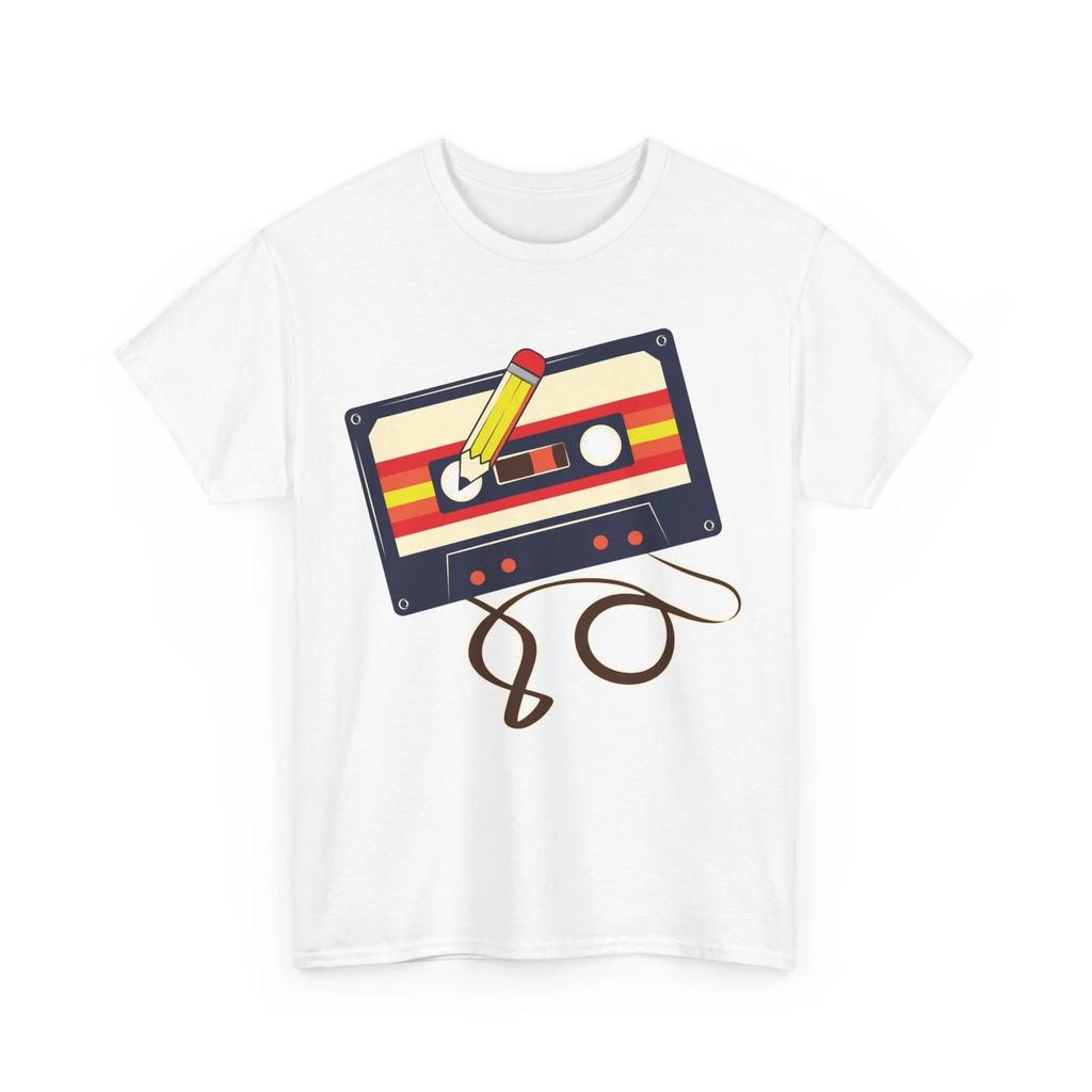 80's Shirt, 80s Cassette Shirt, Eighties Music Tape Pencil Nostalgic T-shirt