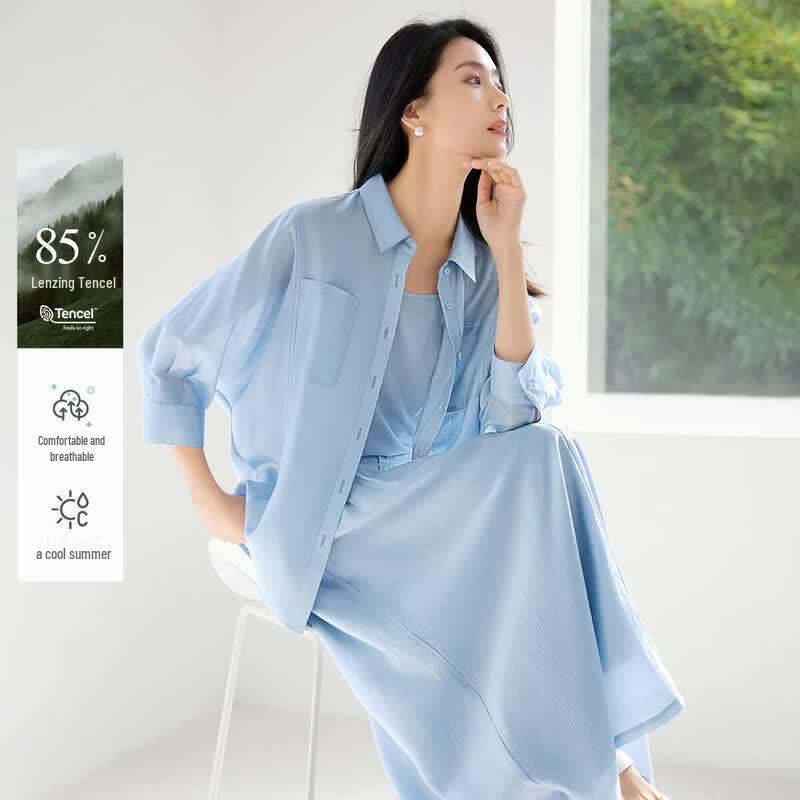 IHIMI Early Summer Relaxed Shirt Set XL