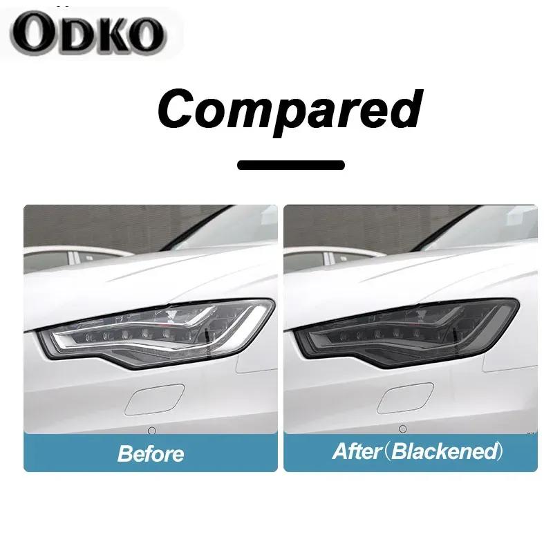 For BMW F30 F31 G20 F10 F11 G30 F40 F32 F22 F36 F07 F34 G32 G11 G15 Car Headlight Tint Smoked Black Protective Film TPU Sticker