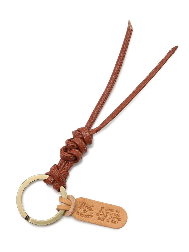 Key Ring F Red Brown [Il Bisonte] 54_1_54242305250