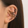 Ear Cuff Serpiente Envolvente Pinza de Oreja Serpiente Sin Perforación Tono Plateado Joyería de Oreja Statement Atrevida para Mujeres
