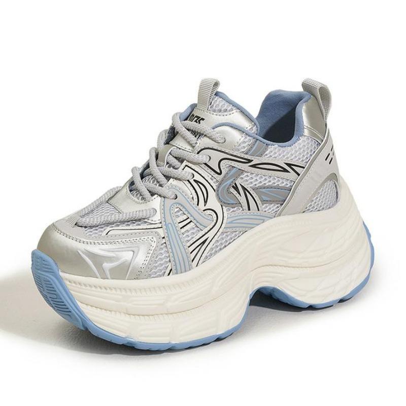Fashion High Brand 10CM High Thick Bottom Shoes for Women Outdoor Sneakers Tide Trendy Breathable Mesh Ladies Wedges Platform Sneakers