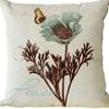 Plant and Flower Pillowcase American Pastoral Linen Pillowcase Cushion Cover Home Sofa Car