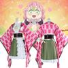 Slayer Demon Kanroji Mitsuri Clothing Cosplay Anime Party Costume Suit Perform