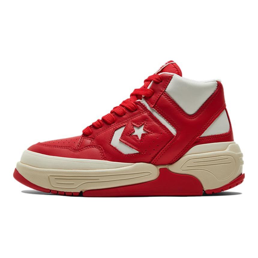 Converse Weapon CX Leather Mid-Top Vintage Basketball Shoes Unisex Red
