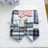 Pet Circle Dog Cat Winter Warm Blue Plaid Tuxedo Jacket Two-Legged Outfit Small Medium Large Breeds