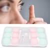 Contact Lens Case Professional Simple Portable Cosmetic Contact Lenses Box Holder with Nursing Liquid Bottle
