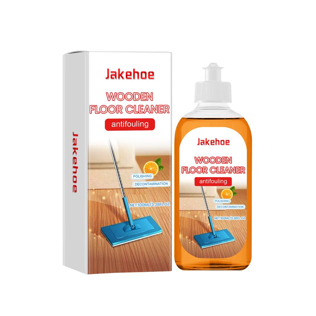100ml Concentrated Wood Floor Cleaner Removes Stains Polish Shine Orange Scent Foam for Hardwood Laminate Tile Safe Quick Drying