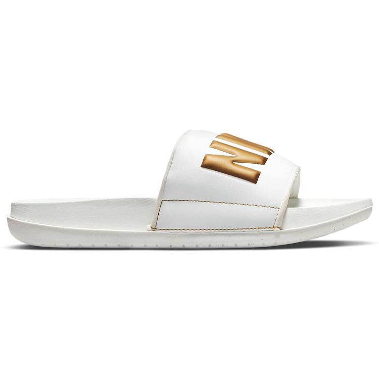 New Nike Offcourt Slide 'Summit White Metallic Gold' Women's BQ4632-105