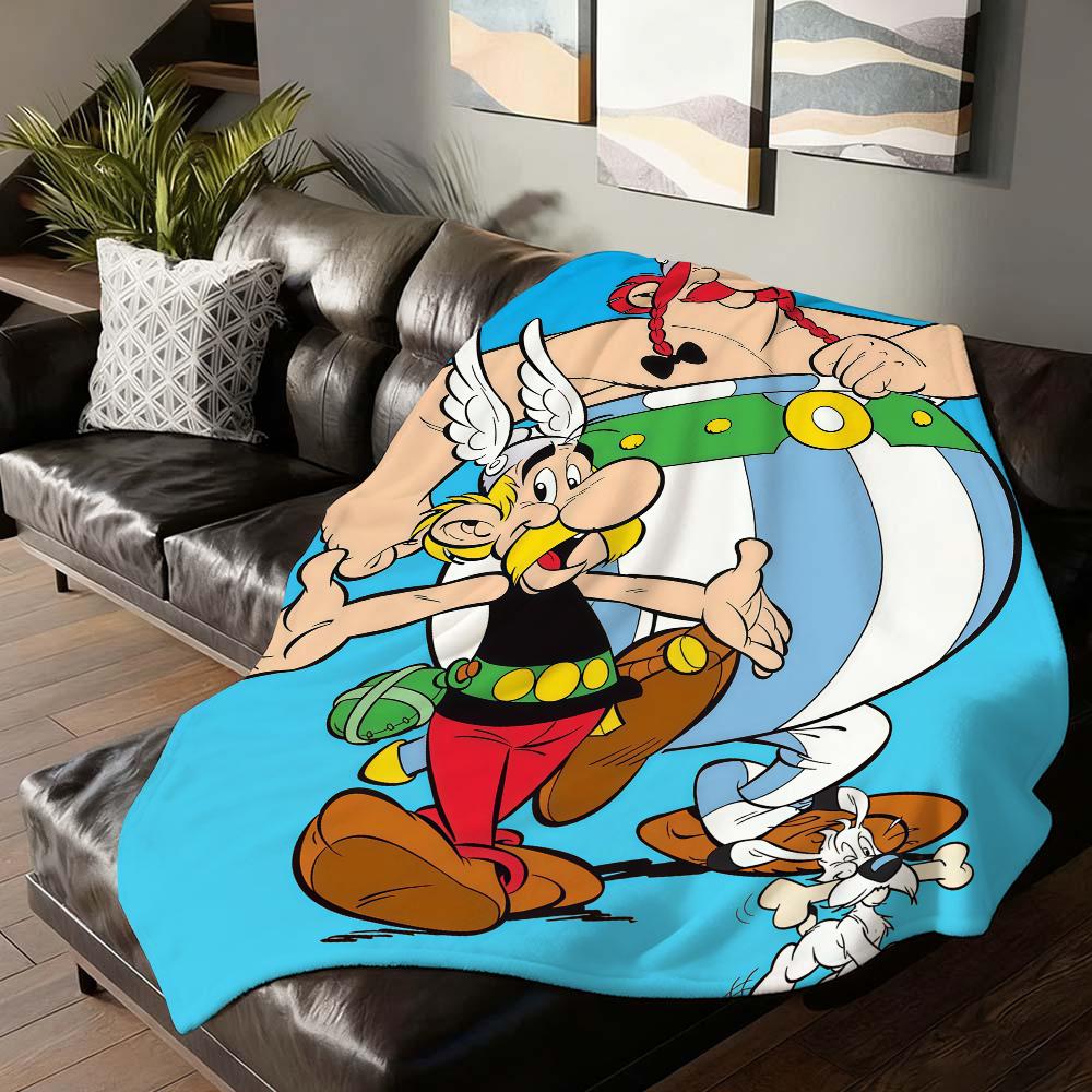 Cartoon Cute A-Asterix Blanket For Sofa Office Bed Plane Travel Sleep Read Relax Camping Soft And Warm